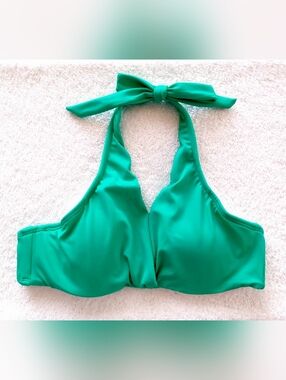 VENUS Green Halter Bikini Top, Size  M